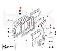 Tagatiib vasak OEM Jumpy/Expert/Scudo 2007-  L2