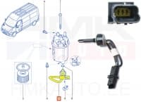 Kütusefiltri veeandur Renault Trafic II, Master II,III