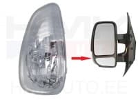 Suunatuli peeglis vasak "valge" Renault Master 2010- (5W pirn)