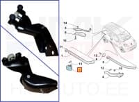Liugukse keskmine tugi parem Citroen Nemo/Peugeot Bipper/Fiat Fiorino 2008-17