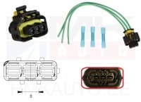 Kütuserõhu anduri pistik juhtmetega Bosch  3-klemmi