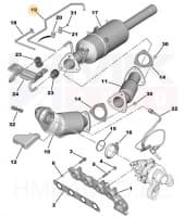 Väljalaskegaaside rõhuanduri toru OEM Citroen/Peugeot 2,2HDI