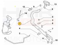 Väljalaskegaaside rõhuanduri torud OEM Nemo/Bipper/Fiorino 1,3HDi 2013-