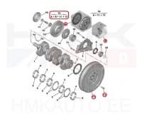 Siduri täiskomplekt koos hoorattaga OEM Citroen/Peugeot 2,0HDI Euro6