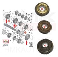 Sünkronisaatori komplekt koos hammasratastega (1-2 käik) OEM PSA/Fiat MLGU  2k. 21x41