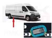 Külgpaneeli eesmine liist parem OEM Jumper/Boxer/Ducato MCA 2021- L4 (360° Parking)