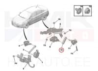 Tulede/nivoo kõrguseanduri hoob tagasillale OEM Citroen C5/C6/Peugeot 508