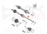 Veovõll komplektne parem OEM Berlingo/Partner 1,6HDI/2,0HDI 03-08 ABS 48