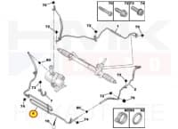 Roolivõimendi toru (radiaator) OEM Peugeot 407