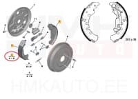 Trummelpiduriklotsid OEM Citroen Nemo/Peugeot Bipper/Fiat Fiorino-Qubo 203mm