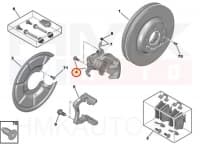 Pidurisadul tagumine vasak OEM Peugeot 607