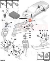 Kõrgusandur tagasillale parem OEM Peugeot 607