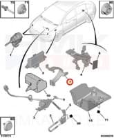 Tulede/nivoo kõrguseanduri hoova kinnitus, tagasillale OEM Citroen C4