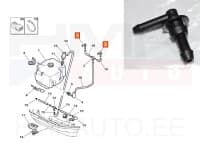 Klaasipesuri vooliku ühendus OEM Peugeot 405