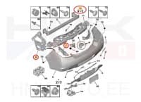 Tagastange kinnitus vasak OEM Peugeot 508