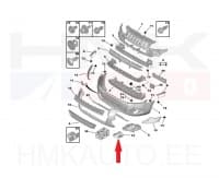 Udutule ümbrisraam parem OEM Berlingo 2008- (värvitav)