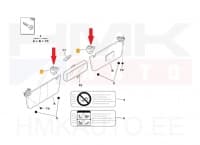 Päikesesirmi kinnitus OEM Citroen Berlingo,Xsara / Peugeot 106,306,406,Partner