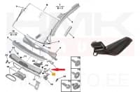 Esiklaasi aluse õhuresti ots vasak OEM Berlingo/Partner III 2008-