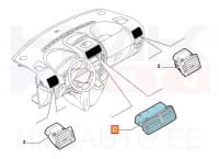 Salongi õhuava rest keskmine OEM Jumpy/Partner/Scudo 2007-  (helehall)