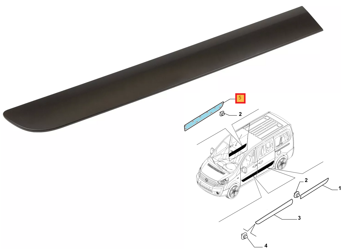 Liugukse liist parem OEM Jumpy/Expert/Scudo 2007-