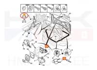 Pakiruumi luugi lukk võtmetega OEM Peugeot 406