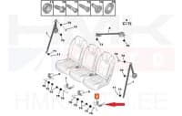 Turvavöö vastus tagumine vasak OEM Peugeot 5008