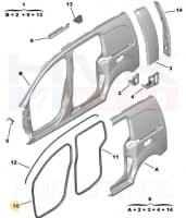 Esiukse tihend OEM Partner/Berlingo III 2008-