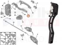 Ukselingi alusraam, tagauks vasak OEM Peugeot 307