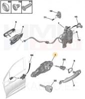 Ukselingi alusraam, esiuks vasak/liuguks parem/tagauks vasak OEM Citroen/Peugeot