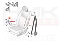 Turvavöö vastus eesmine OEM Citroen C-Elysee/Peugeot 208,301
