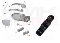 Klaasitõstuki ja peegli lüliti vasak OEM Berlingo,C3/C5 Aircross,C4 / Rifter,208,2008,308,3008,5008