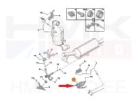 NOx anduri korpuse kate OEM Citroen Berlingo/Peugeot Partner 1,6HDI
