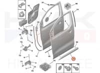 Esiukse liist vasak OEM Jumpy/ExpertProace 2016- (värvitav)