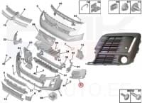 Udutule ümbrisraam vasak OEM Jumpy/Expert 2016-