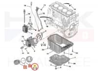 Õlifiltri kaas OEM Citroen/Peugeot 1,5BlueHDI DV5R