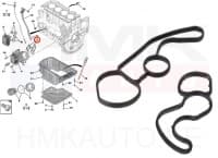 Õlifiltri korpuse tihendikomplekt OEM Citroen/Peugeot/Fiat 1,5BlueHDI DV5R