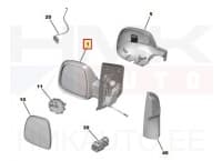 Küljepeegel vasak elektriline OEM Citroen Jumpy/Peugeot Expert 2016- (soojendus)