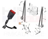 Turvavöö vastus eesmine vasak/parem (lühike) OEM Citroen Berlingo /Peugeot Rifter 2018-