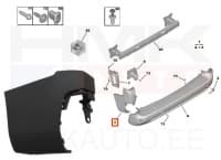 Tagastange nurk vasak OEM Citroen Berlingo/Peugeot Partner 2018-  (pikk , 2 ust)