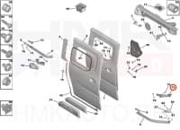 Liugukse alumine tugi parem OEM Berlingo/Partner 2018-