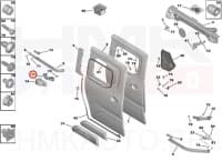 Liugukse keskmine tugi parem OEM Berlingo/Partner/Rifter/Proace City  2018-