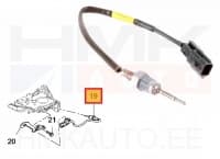 Väljalaskegaaside temperatuuri andur OEM Renault 1,6dCi