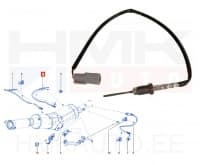 Väljalaskegaaside temperatuuri andur tagumine OEM Renault Scenic,Megane, Espace, Koleos, Talisman 1,6dCi