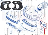 Udutule kinnitusraamide komplekt OEM Renault Trafic III 2014- (parem+vasak)