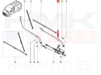 Klaasipühkija vars vasak OEM Renault Trafic III 2014-