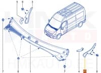 Esiklaasi aluse õhuresti ots vasak OEM Renault Master 2019-