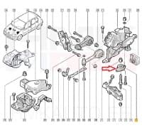 Mootoripadi vasak OEM Renault