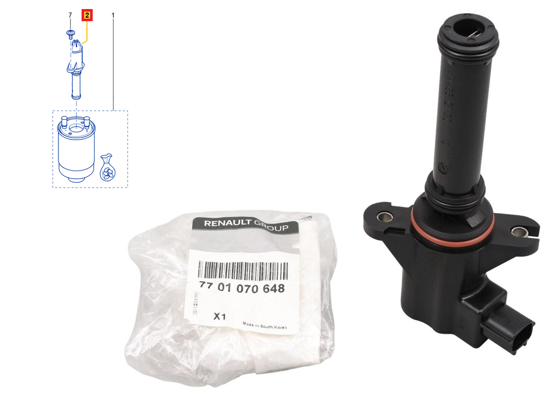 Kütusefiltri küttekeha OEM Renault Megane III