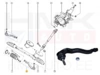 Rooliots vasak OEM Renault Kangoo 2008-
