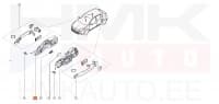 Ukselingi alusraam, tagauks parem OEM Renault Megane III